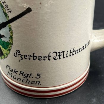 Beer Stein 11. Battr. Flak-Rgt. 5, München. 1937 