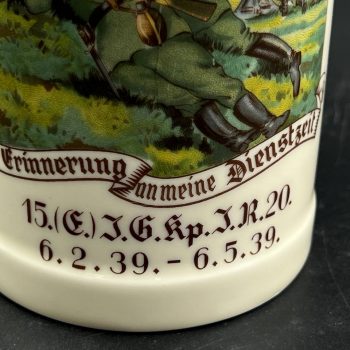 Beer Stein 15.(E.) I.G. Kp. I.R. 20. 1939 [Porzellanfabrik Weiden, Gebr.Bauscher]