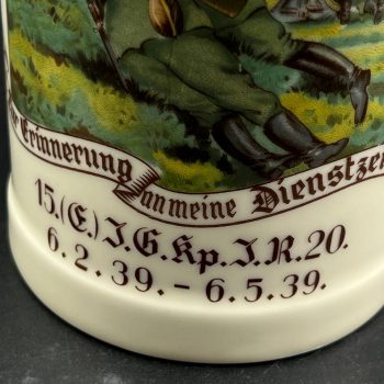 Beer Stein 15.(E.) I.G. Kp. I.R. 20. 1939 [Porzellanfabrik Weiden, Gebr.Bauscher]
