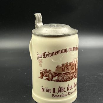 Beer Stein II. Abt. Art. Regt. 64 Breslau-Rosenthal.  [Porzellanfabrik Weiden, Gebr.Bauscher]