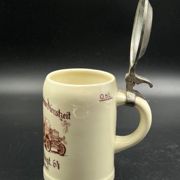 Beer Stein II. Abt. Art. Regt. 64 Breslau-Rosenthal.  [Porzellanfabrik Weiden, Gebr.Bauscher]