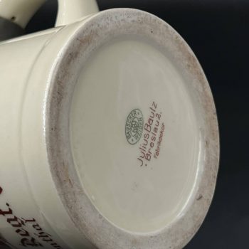 Beer Stein II. Abt. Art. Regt. 64 Breslau-Rosenthal.  [Porzellanfabrik Weiden, Gebr.Bauscher]