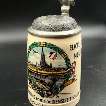 Beer Stein 2. KOMP. PION. BATL. 45 NEU ULM. 1936 