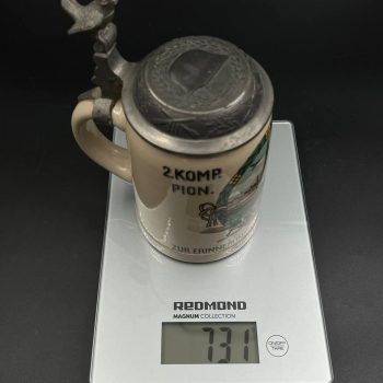Beer Stein 2. KOMP. PION. BATL. 45 NEU ULM. 1936 