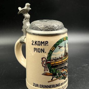Beer Stein 2. KOMP. PION. BATL. 45 NEU ULM. 1936 