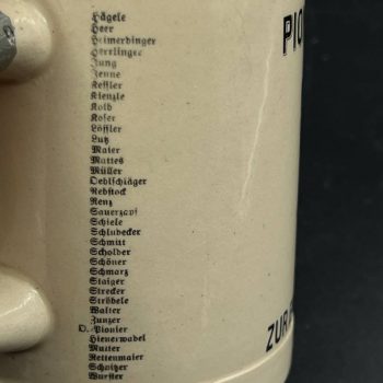 Beer Stein 2. KOMP. PION. BATL. 45 NEU ULM. 1936 