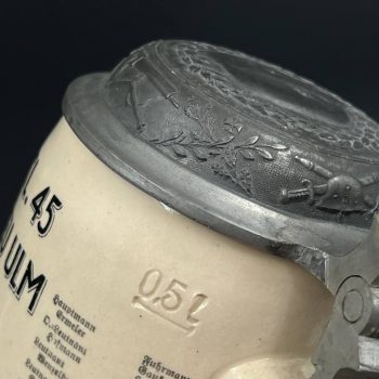 Beer Stein 2. KOMP. PION. BATL. 45 NEU ULM. 1936 