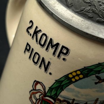 Beer Stein 2. KOMP. PION. BATL. 45 NEU ULM. 1936 