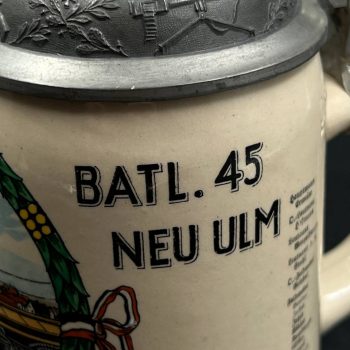 Beer Stein 2. KOMP. PION. BATL. 45 NEU ULM. 1936 