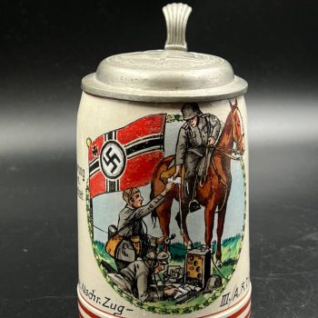 Beer Stein Abt. Nachr. Zug - III./A.R.7 Freising.  