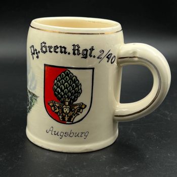 Beer Stein Pz. Gren. Rgt. 2/40 Augsburg  [Zell am Harmersbach Keramik]