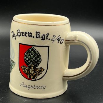 Beer Stein Pz. Gren. Rgt. 2/40 Augsburg  [Zell am Harmersbach Keramik]