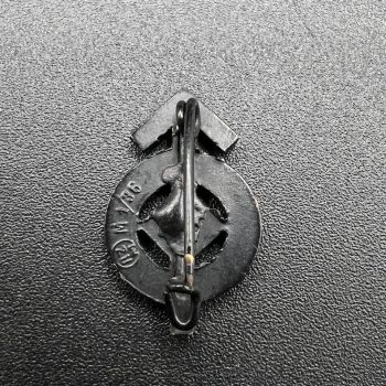 Miniature HJ Sports Badge, 1934 model, in black RZM code: М 1/36 [BERG & NOLTE A.G.]