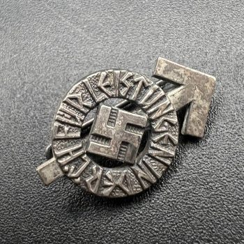 Miniature HJ Sports Badge, 1934 model, in silver RZM code: M1/34 [KARL WURSTER]