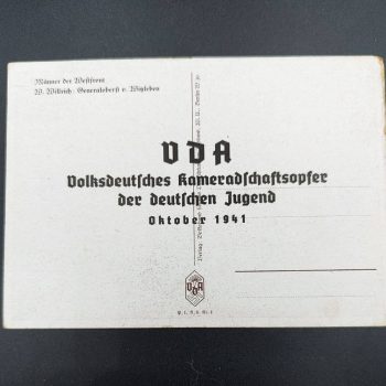 Collection of postcards by Wolfgang Wilrich Wehrmacht Infantry   Generaloberst von Witzleben [Herausgeber: VDA, Berlin‑SW 68] «Männer der Westfront» «Volksdeutsches Kameradschaftsopfer der deutschen Jugend» (oct. 1941)