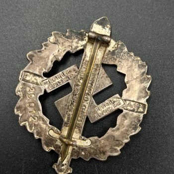  SA Sports Badge model 1933 in silver     [BONNER KUNSTABZ]   Numbered - 29012