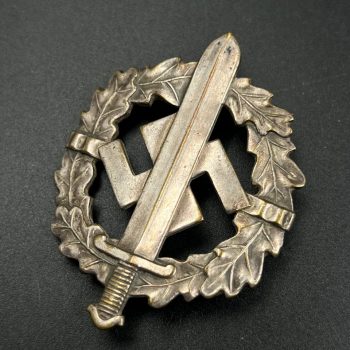  SA Sports Badge model 1933 in silver     [BONNER KUNSTABZ]   Numbered - 29012