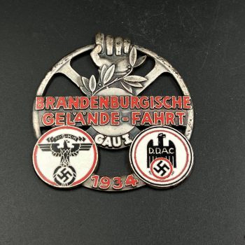 Commemorative plaques N.S.K.K. / D.D.A.C.  Brandenburg Off-Road Rally, Gau I 1934 г.  [Klotz & Kienast]