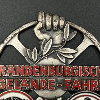 Commemorative plaques N.S.K.K. / D.D.A.C.  Brandenburg Off-Road Rally, Gau I 1934 г.  [Klotz & Kienast]