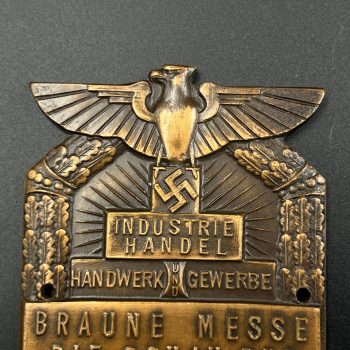 Commemorative plaques SA «Braune Messe» - Exhibition of German Labor in the Posen-West Prussia Border Region, Schneidemühl 1933 г. Bronze 