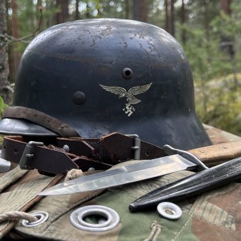 Double Decal Helmet [M35] Luftwaffe Earliest type of Luftwaffe eagle