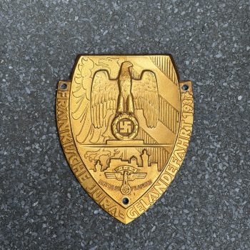 Commemorative plaques N.S.K.K.  “Fränkische Jura-Geländefahrt” Motor Rally. Motor-Brigade Franken 1937  